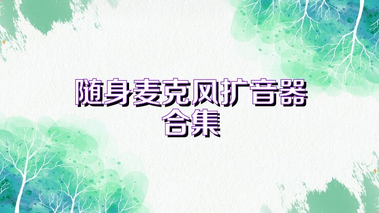 随身麦克风扩音器合集