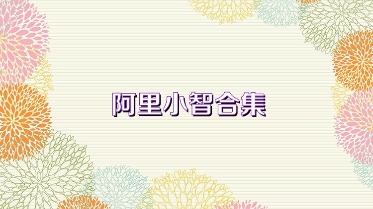 阿里小智合集