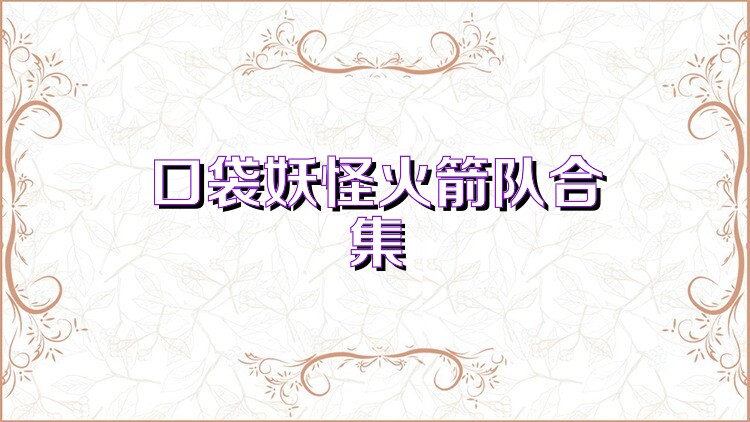 口袋妖怪火箭队合集