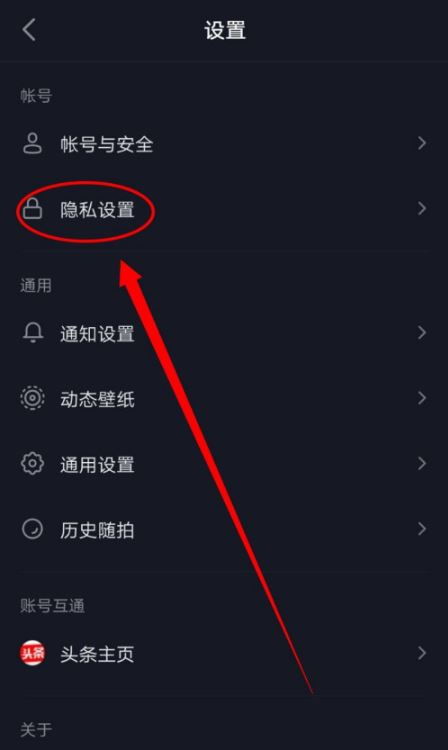 抖音隐私设置调整教程